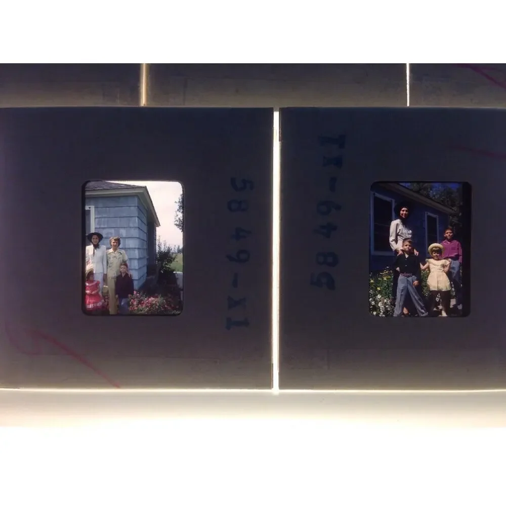 Lot of 7 Vtg 1940s Kodachrome Portraits Children Family Photograph Color Slides